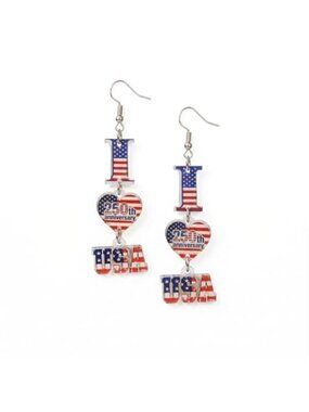 4th of July Patriotic Dangle Earrings
